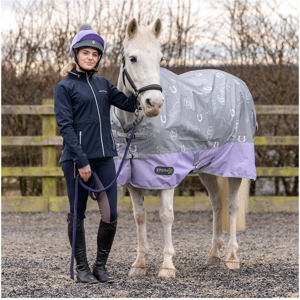 Hy Equestrian StormX Original This Esme 0 Turnout Rug 35094 - Lavender / Grey